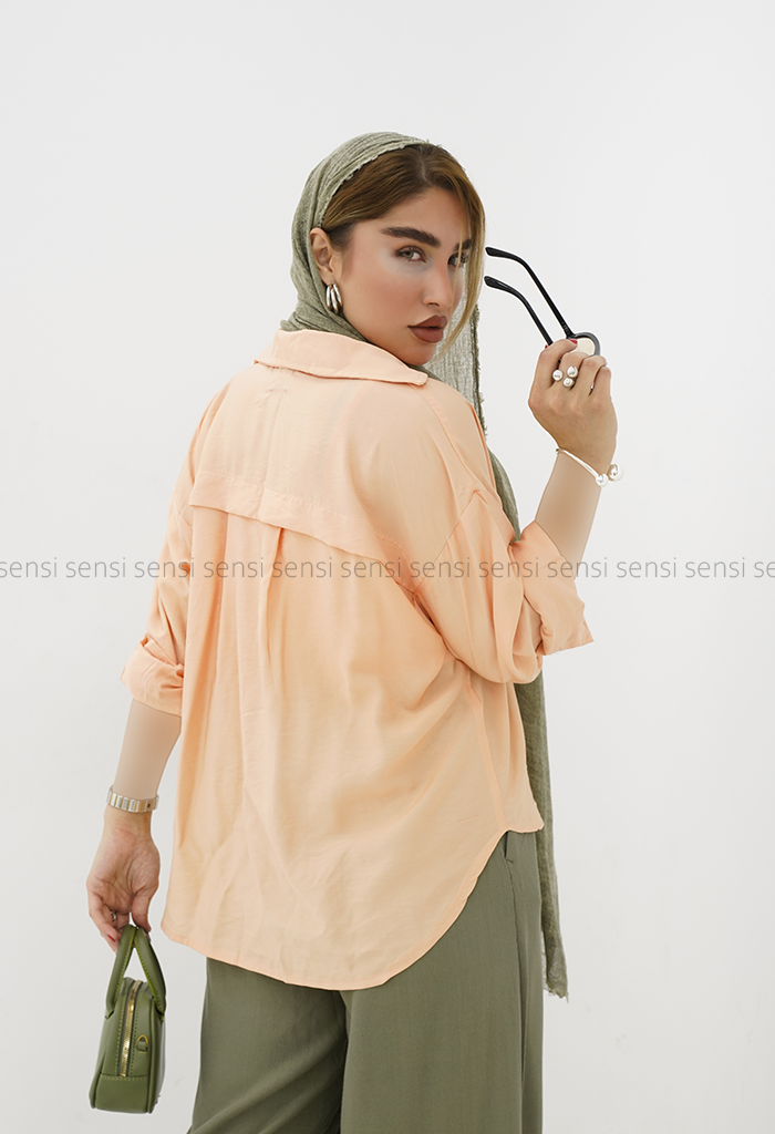 شومیز زنانه پری دوجیب کد1006028